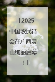 2025中国农民诗会在广西灵山绚丽启幕！