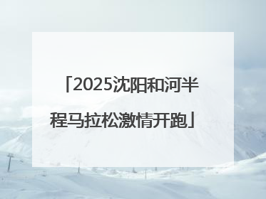 2025沈阳和河半程马拉松激情开跑