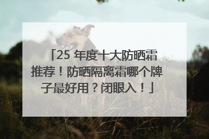 25 年度十大防晒霜推荐！防晒隔离霜哪个牌子最好用？闭眼入！