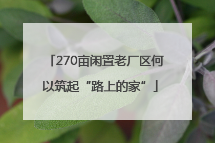 270亩闲置老厂区何以筑起“路上的家”