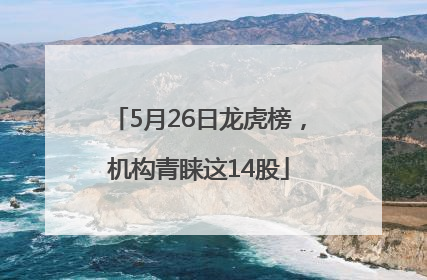 5月26日龙虎榜，机构青睐这14股