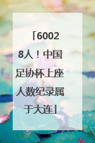 60028人！中国足协杯上座人数纪录属于大连