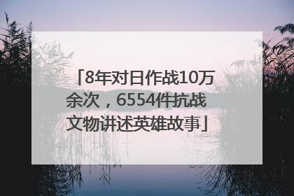 8年对日作战10万余次，6554件抗战文物讲述英雄故事
