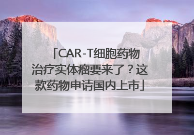 CAR-T细胞药物治疗实体瘤要来了？这款药物申请国内上市