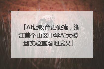 AI让教育更便捷，浙江首个山区中学AI大模型实验室落地武义