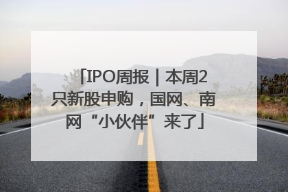 IPO周报｜本周2只新股申购，国网、南网“小伙伴”来了
